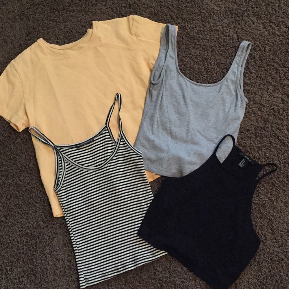 bundle of crop tops ! Brandy & forever 21